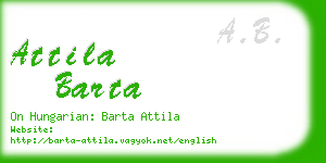 attila barta business card